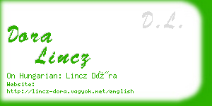 dora lincz business card